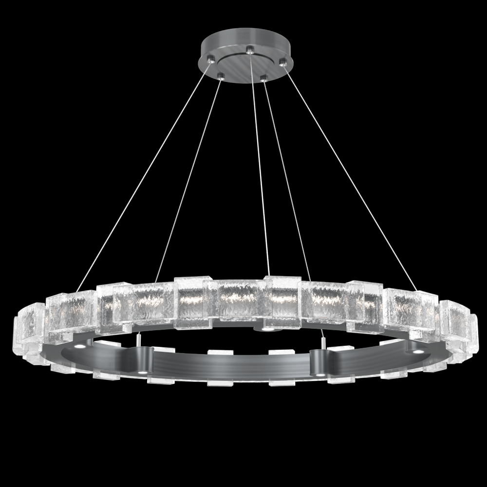 Tessera 38in Ring-Gunmetal-Tetro Cast Glass