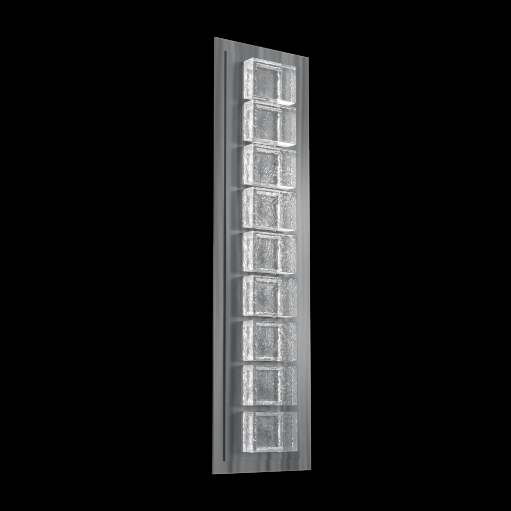 Tessera Sconce (M)-Gunmetal-Pavé Cast Glass