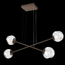 Hammerton PLB0086-M2-FB-ZC-CA1-L3 - Luna Double Moda-Flat Bronze-Zircon Inner - Clear Outer-Stainless Cable-LED 3000K