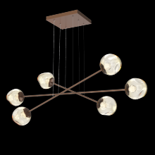 Hammerton PLB0086-M3-BB-ZA-CA1-L1 - Luna Triple Moda-Burnished Bronze-Zircon Inner - Amber Outer-Stainless Cable-LED 2700K