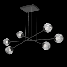 Hammerton PLB0086-M3-MB-FS-CA1-L3 - Luna Triple Moda-Matte Black-Floret Inner - Smoke Outer-Stainless Cable-LED 3000K