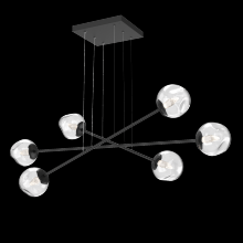 Hammerton PLB0086-M3-MB-GC-CA1-L1 - Luna Triple Moda-Matte Black-Geo Inner - Clear Outer-Stainless Cable-LED 2700K