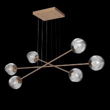 Hammerton PLB0086-M3-NB-GS-CA1-L3 - Luna Triple Moda-Novel Brass-Geo Inner - Smoke Outer-Stainless Cable-LED 3000K