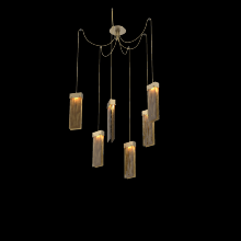 Hammerton SCB0042-06-GB-BG-C01-L3 - Parallel Glass Round 6pc Swag Multi-Pendant