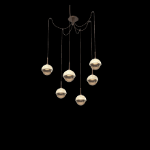 Hammerton SCB0093-06-BB-B-C01-L3-TR - Cabochon Round 6pc Swag Multi-Pendant