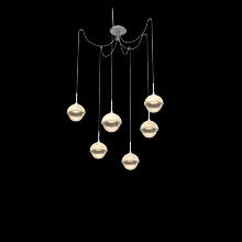 Hammerton SCB0093-06-CS-A-C01-L1-TR - Cabochon Round 6pc Swag Multi-Pendant