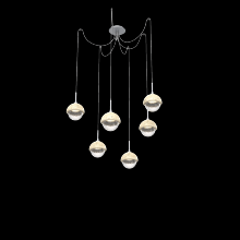 Hammerton SCB0093-06-CS-C-C01-L3-TR - Cabochon Round 6pc Swag Multi-Pendant