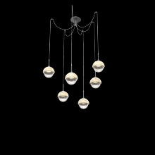 Hammerton SCB0093-06-GP-C-C01-L1-TR - Cabochon Round 6pc Swag Multi-Pendant