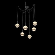 Hammerton SCB0093-06-MB-A-C01-L1-TR - Cabochon Round 6pc Swag Multi-Pendant