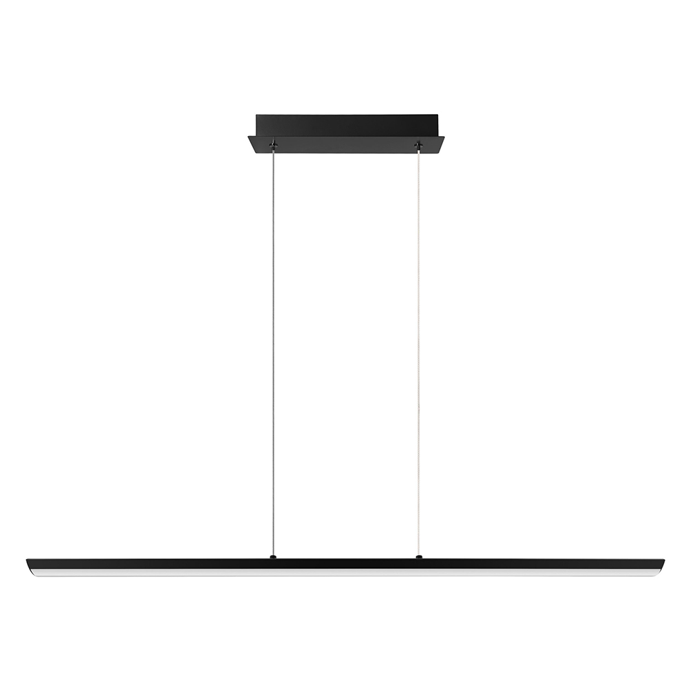 1 LT LED Linear Pendant w/ Matte Black Finish & White Acrylic Diffuser