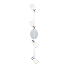 Eglo 200368A - Salti LED four light track light Chrome finish with frosted and clear glass shades