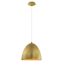 Eglo 204674A - 1x100W Pendant With Metal Brushed Gold Shade