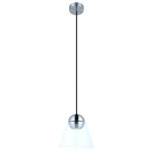 Eglo 205644A - 1 LT Mini Pendant Matte Nickel Finish With Clear Glass Shade 1-10W GU10 LED Bulb