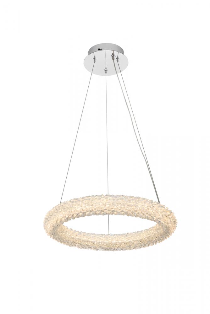 Bowen Hang D18" H2.5" LED 24W DIM 3CCT Chrome