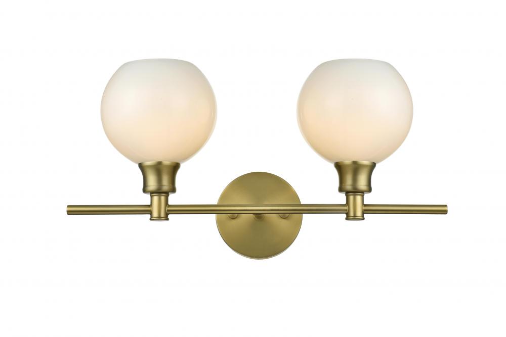 Collier Wall L19.1W8H10.1 Satin Gold W/GL