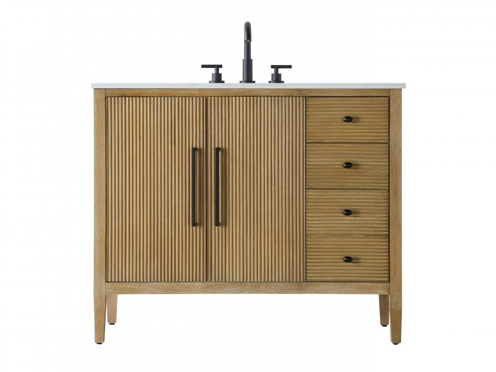 Vanity Cabinet 2Dr 3Dw 42x21.5x35 Linen Oak
