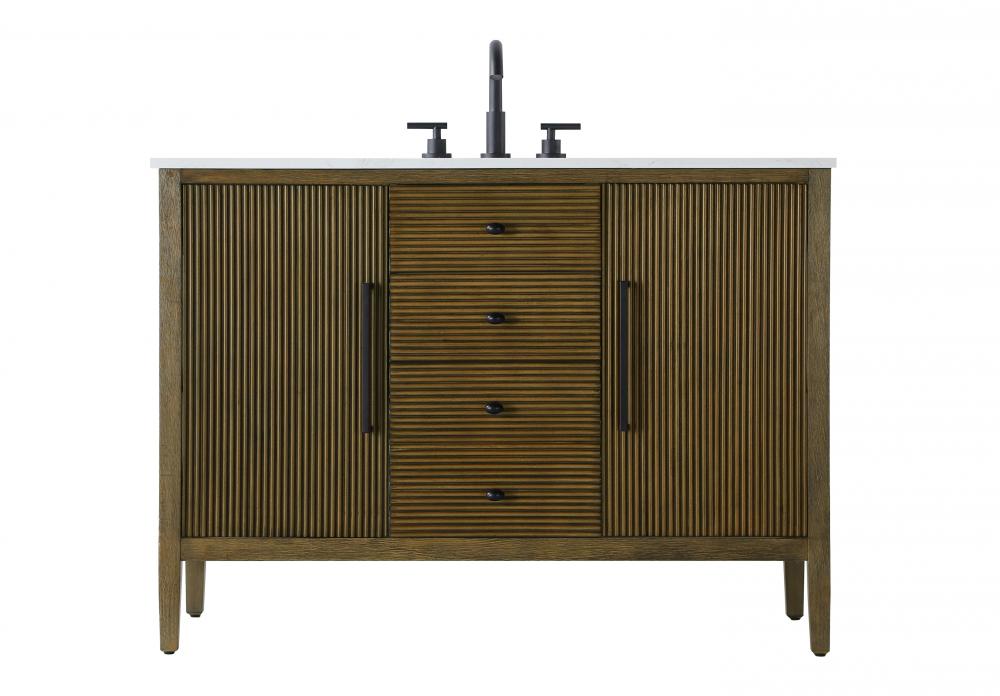 Vanity Cabinet 2Dr 2Dw 48x21.5x35 Hazel Oak