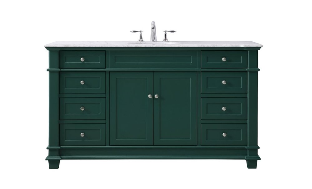 60 inch double bathroom vanity set in green