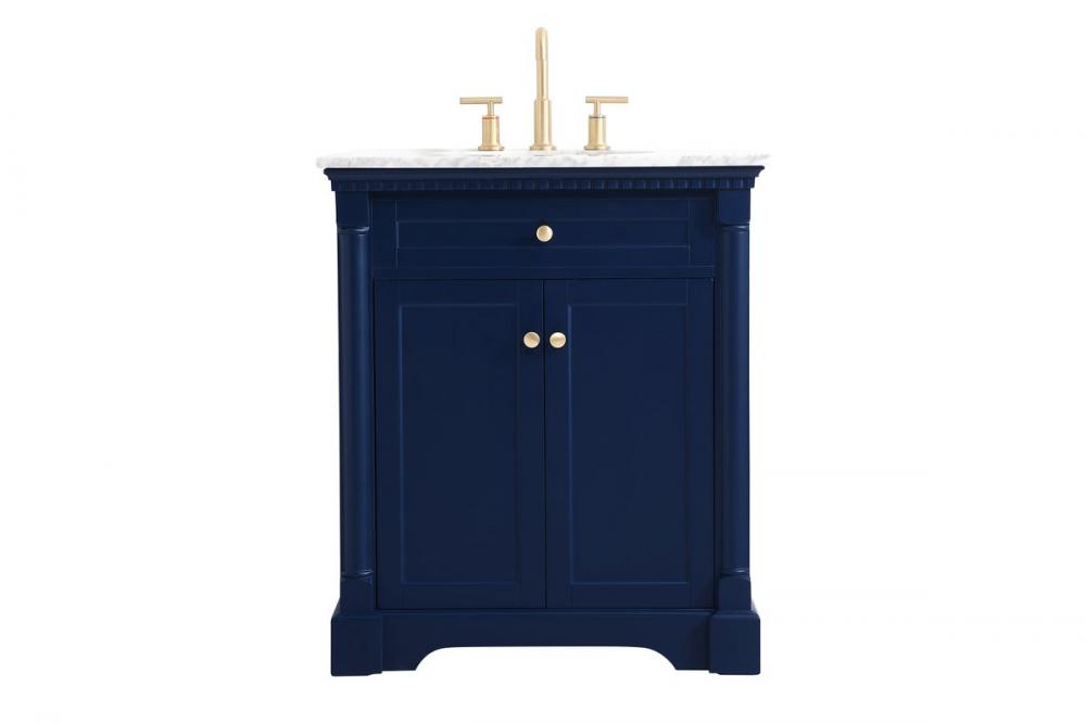 30 inch Single bathroom vanity in Blue