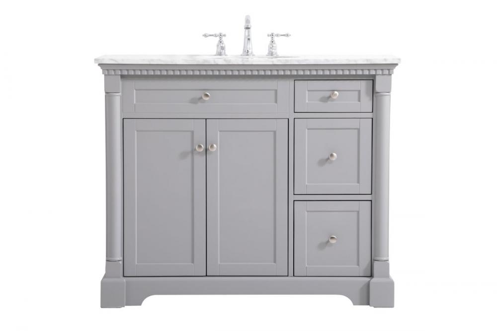 42 inch Single bathroom vanity in Grey