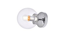 Elegant LD2450C - Mimi Wall/Flush mount W5.9"H5.9"E8.3"L1 Chrome CL Glass